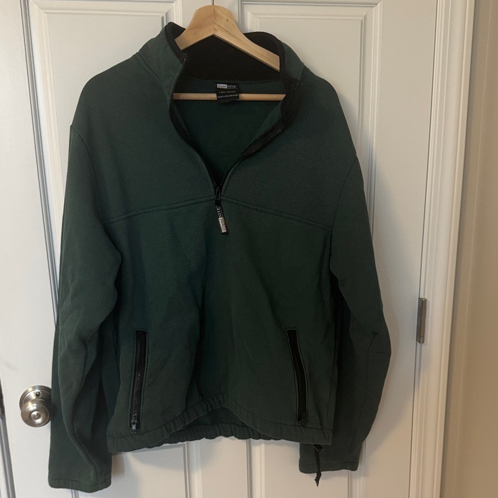 Illuminite Men's Forest Green Half-Zip Jacket L